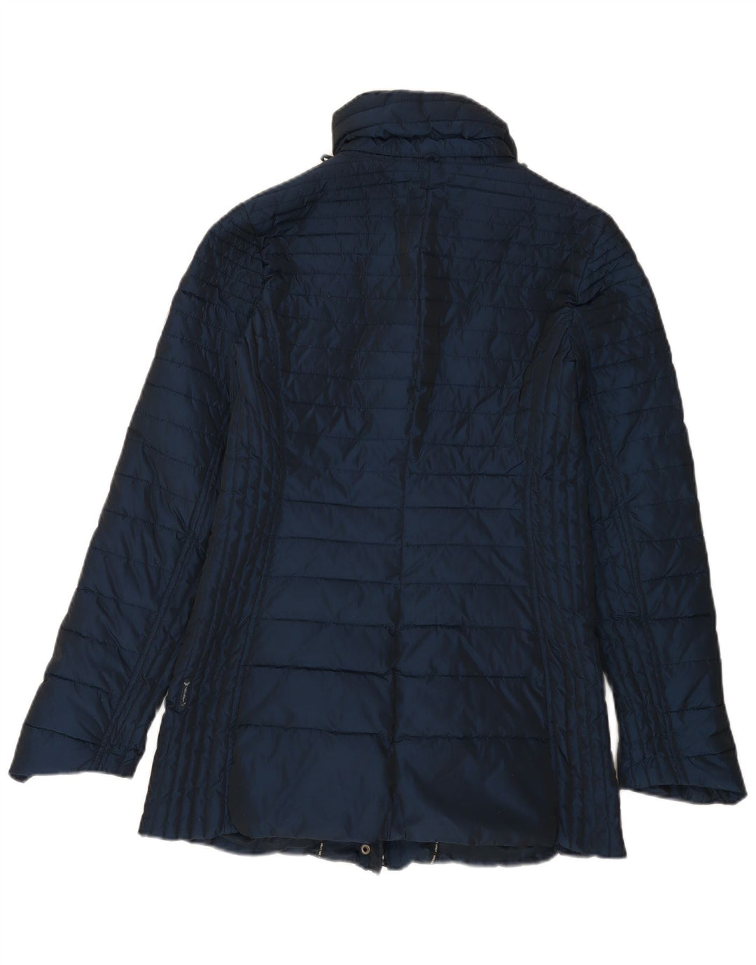 Armani Jeans Damen gepolsterter Mantel EU 42 großes marineblaues Polyester