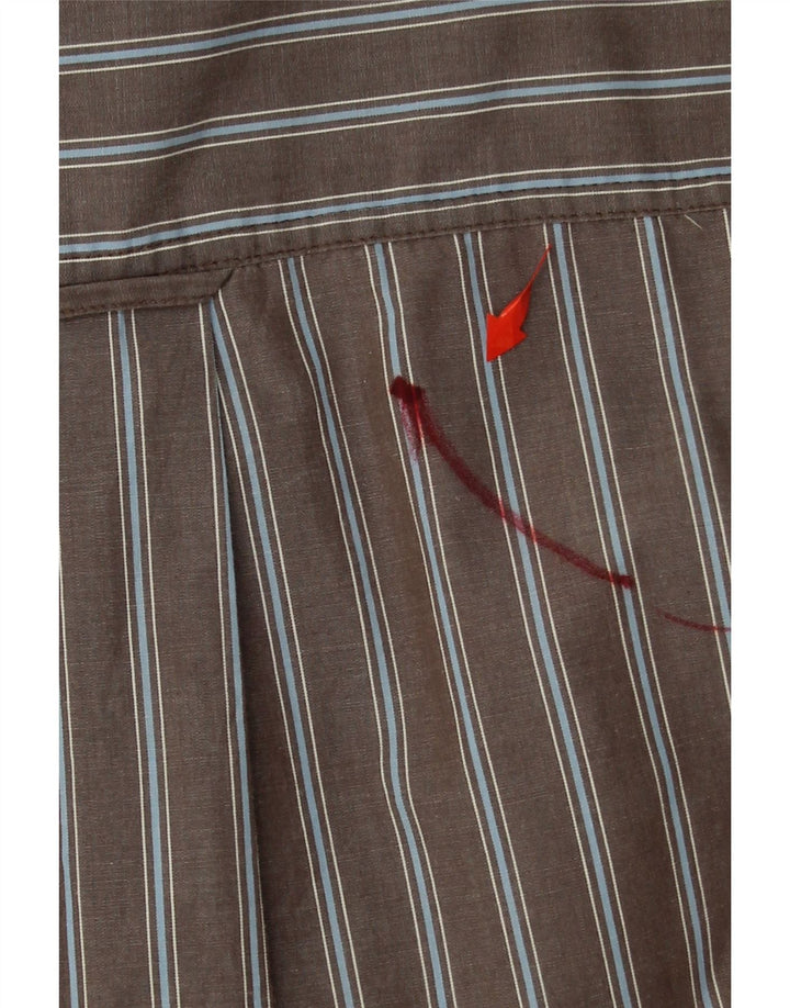 CHAPS Mens Shirt 2XL Grey Striped Cotton Vintage Chaps and Second-Hand Chaps from Messina Hembry 