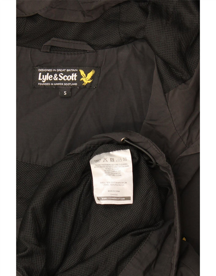 Lyle & Scott Herren-Windbreakerjacke mit Kapuze, UK 36, Größe S, grau, Polyester