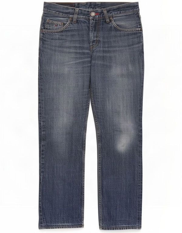 Tommy Hilfiger Herren Straight Jeans W30 L28 Blaue Baumwolle