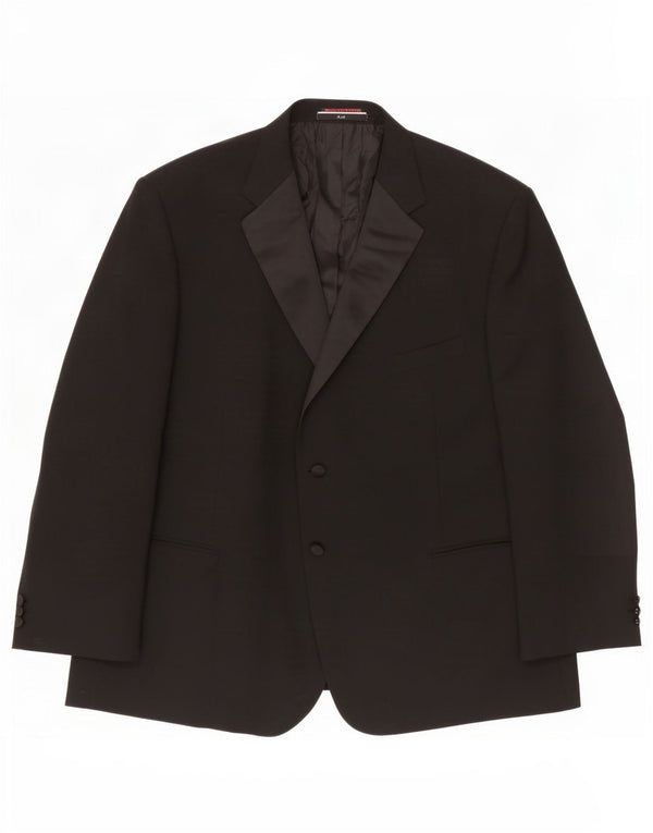 Marks & Spencer Herren-Blazer mit 2 Knöpfen, UK 52 3XL, Schwarz, Polyester