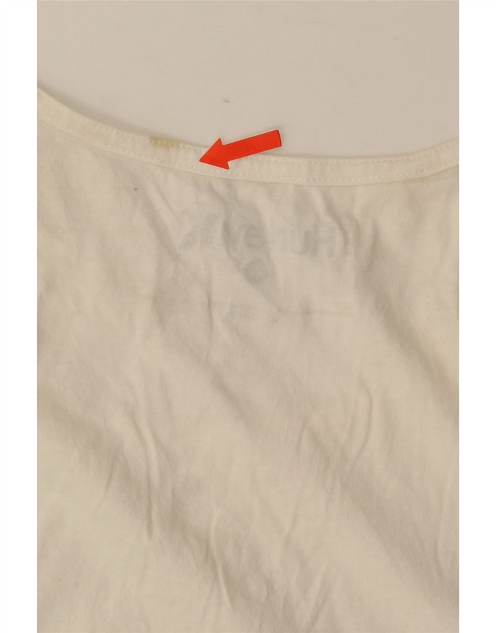 HURLEY Herren Grafik-Weste-Top XL aus weißer Baumwolle