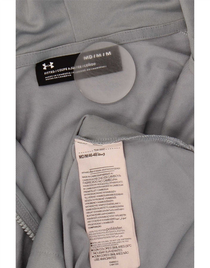 Under Armour Herren-Kapuzenpullover mit Reißverschluss, mittelgraues Farbblock-Polyester
