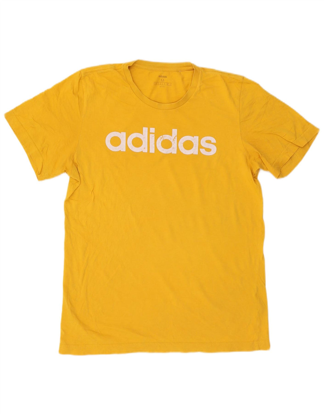 Adidas Herren Grafik T-Shirt Top mittelgelbe Baumwolle