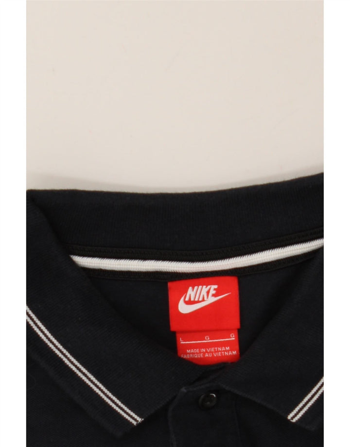 NIKE Mens Polo Shirt Large Navy Blue Cotton Vintage Nike and Second-Hand Nike from Messina Hembry 