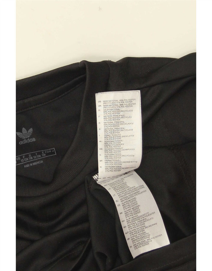 Adidas T-Shirt mit Grafik für Jungen, 12–13 Jahre, schwarzes Polyester