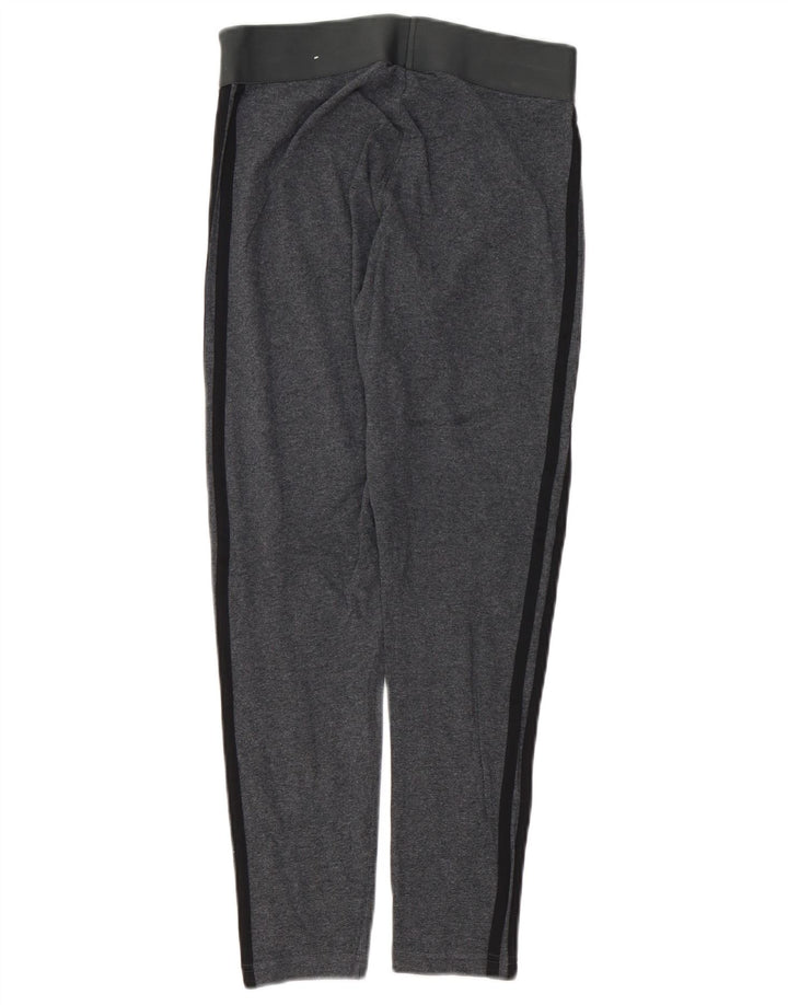ADIDAS Damen Leggings UK 8/10 Small Graue Baumwolle