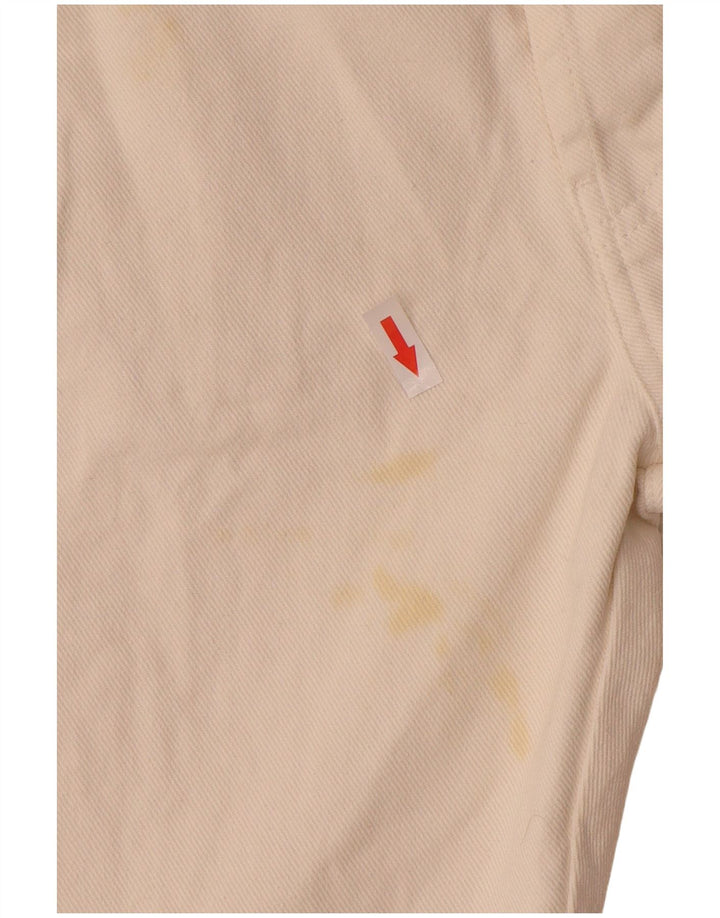 Hugo Boss Herren Straight Jeans W32 L34 Off White Baumwolle