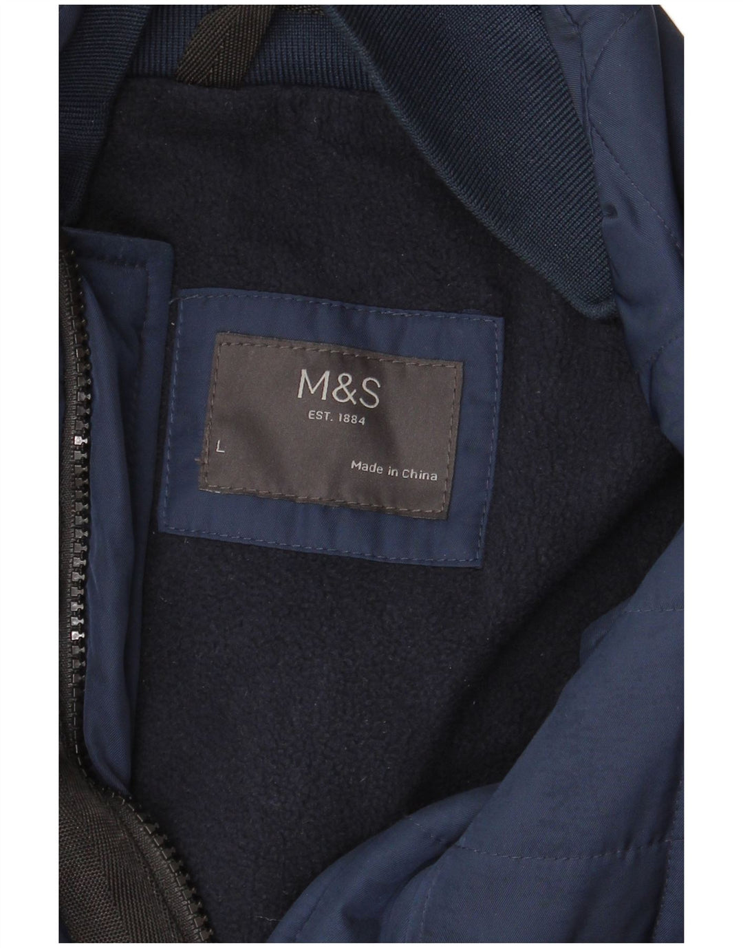 Marks & Spencer Herren Wattierte Jacke UK 40 Large Marineblau