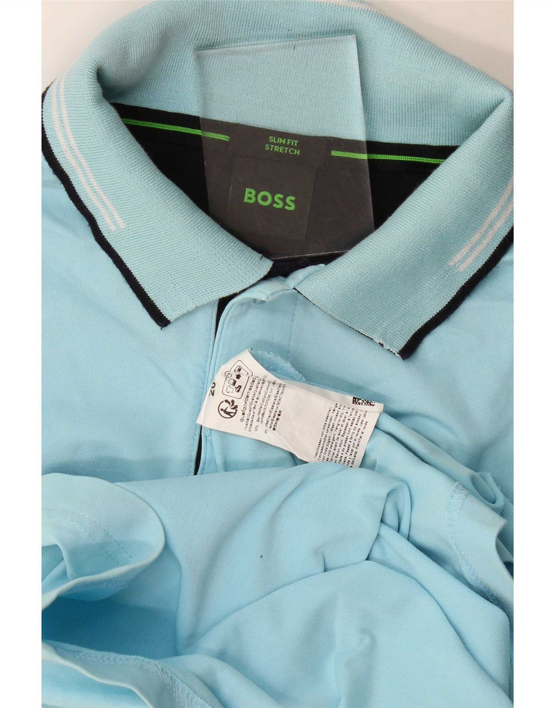 Hugo Boss Slim-Fit-Poloshirt für Herren, klein, aus blauer Baumwolle