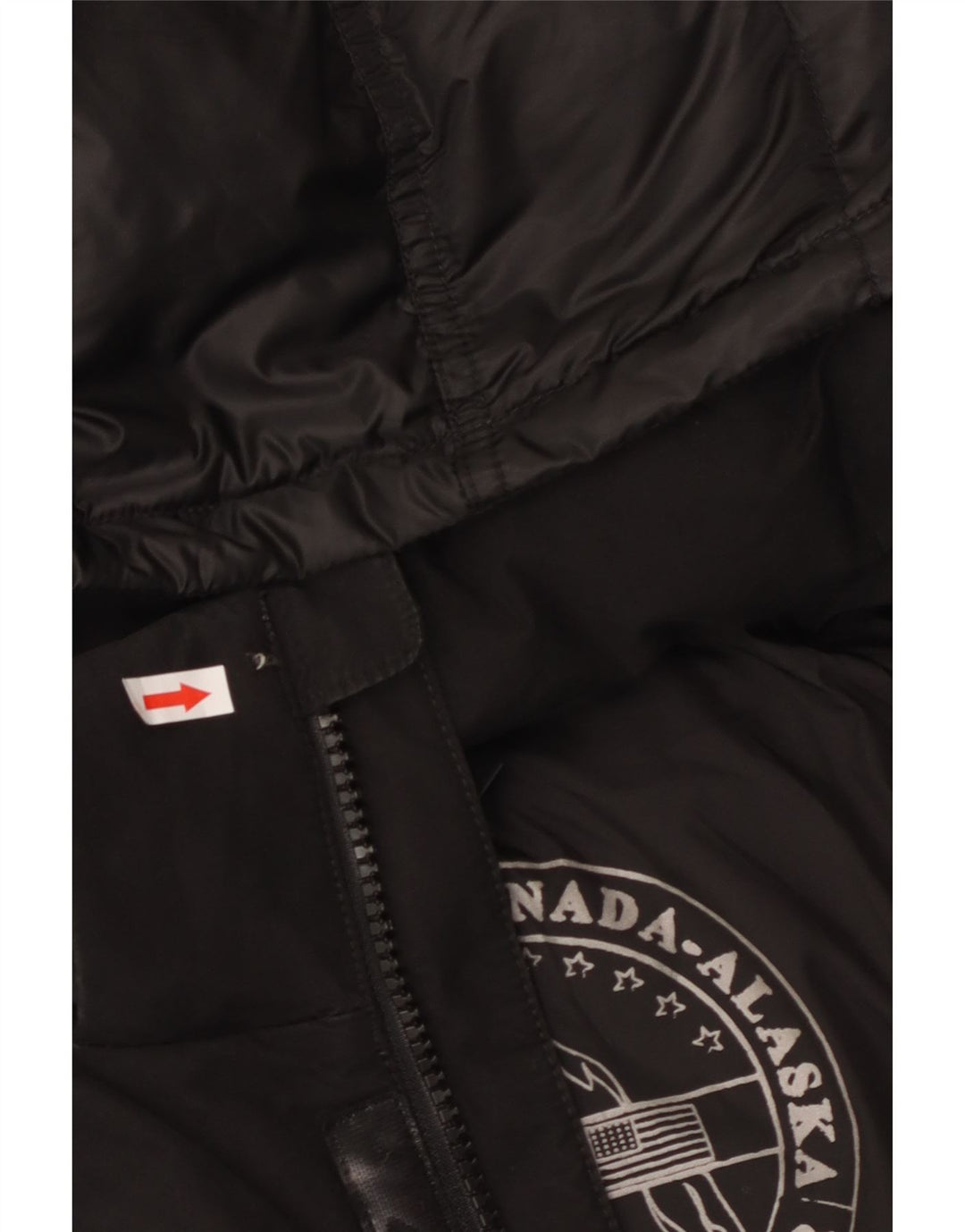 CANADIENS Wattierte Herrenjacke mit Kapuze IT 56 3XL Schwarz Polyester