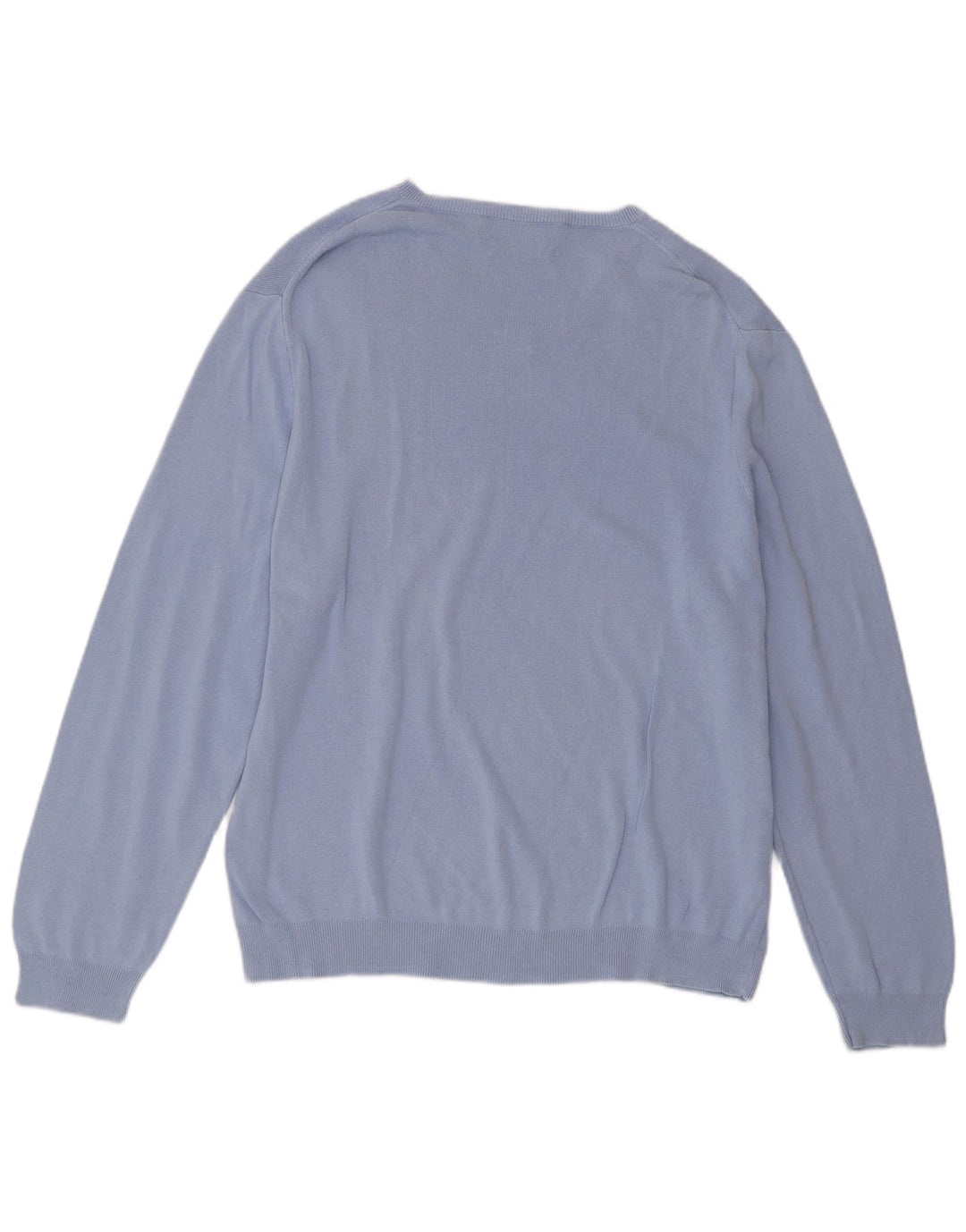 POLO RALPH LAUREN Damen Pullover mit V-Ausschnitt UK 18 XL Blaue Baumwolle