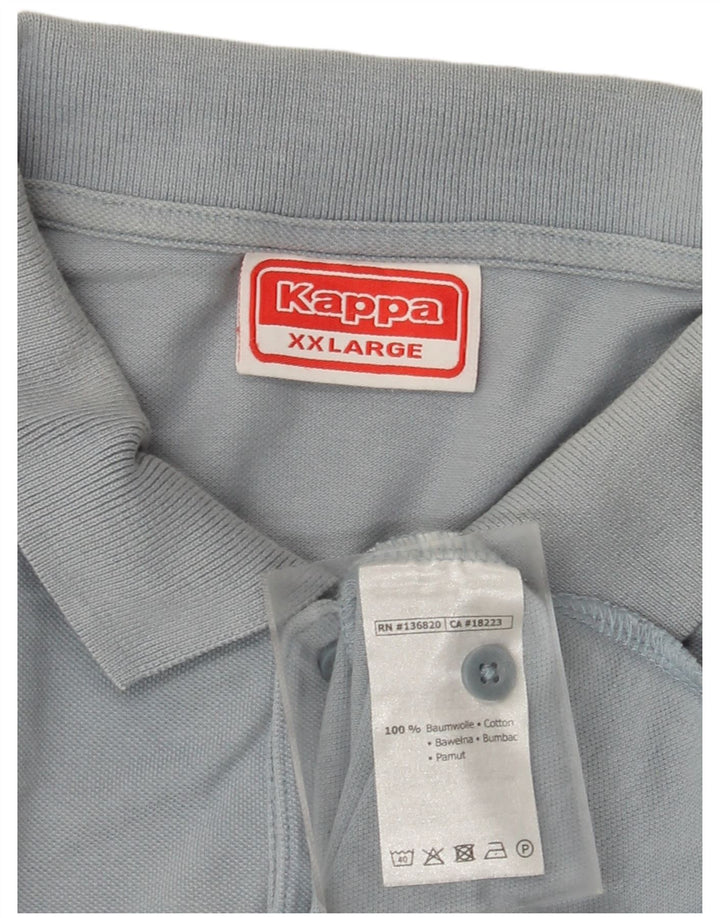 Kappa Herren Poloshirt 2XL Blau Baumwolle