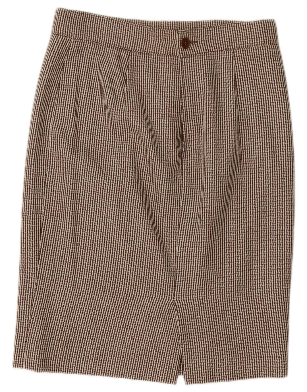 Genny Damen 2-teiliges Rock-Set mit 2 Knöpfen, UK 14, M, W32, brauner Hahnentrittmuster