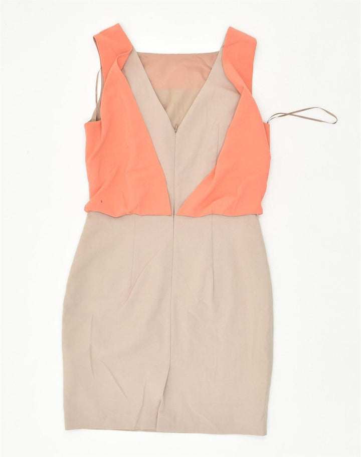OASIS Womens Sleeveless Sheath Dress UK 10 Small  Grey Colourblock Viscose | Vintage Oasis | Thrift | Second-Hand Oasis | Used Clothing | Messina Hembry 