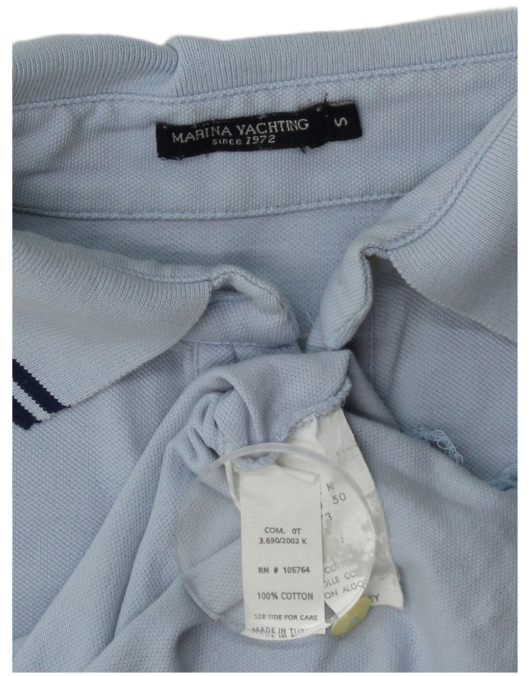 Marina Yachting Damen-Poloshirt mit Grafik, UK 10, Größe S, Blau, Baumwolle