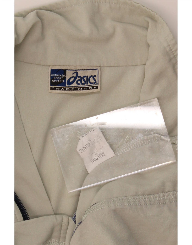 ASICS Womens Tracksuit Top Jacket UK 14 Medium Grey Colourblock Nylon Vintage Asics and Second-Hand Asics from Messina Hembry 