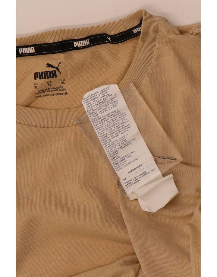 Puma Herren T-Shirt Top XL Beige Baumwolle