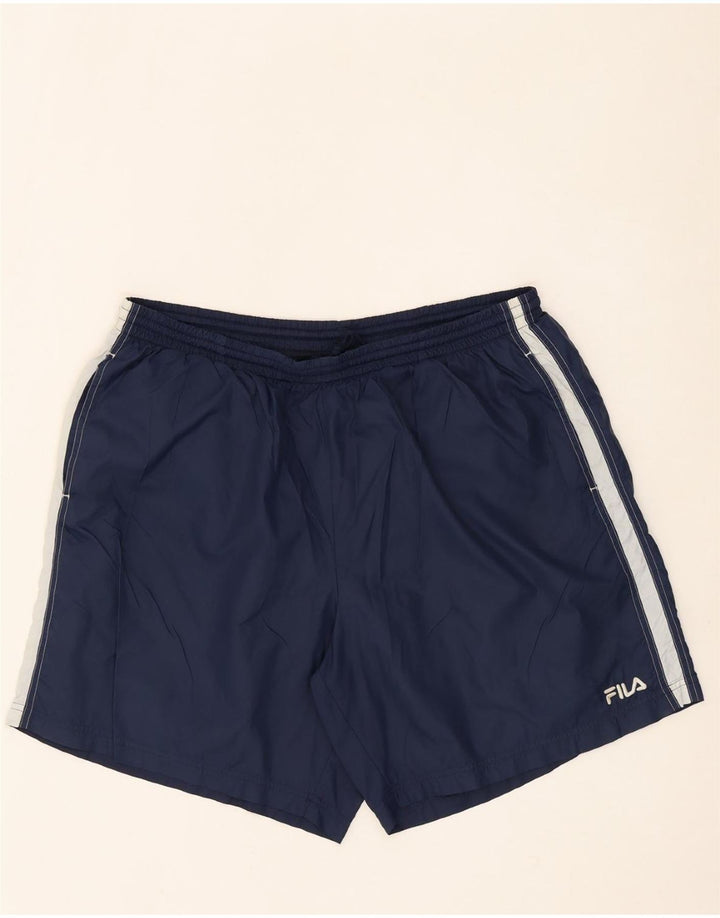 FILA Mens Sport Shorts 2XL  Navy Blue Polyamide Vintage Fila and Second-Hand Fila from Messina Hembry 