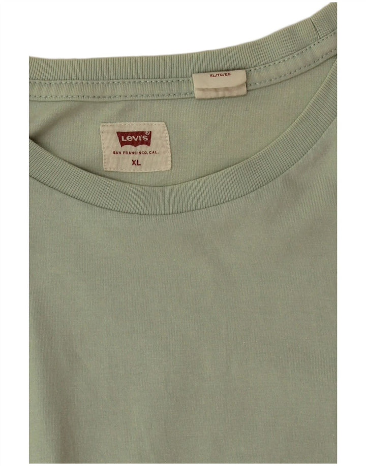 Levi's Herren T-Shirt Top XL Grüne Baumwolle