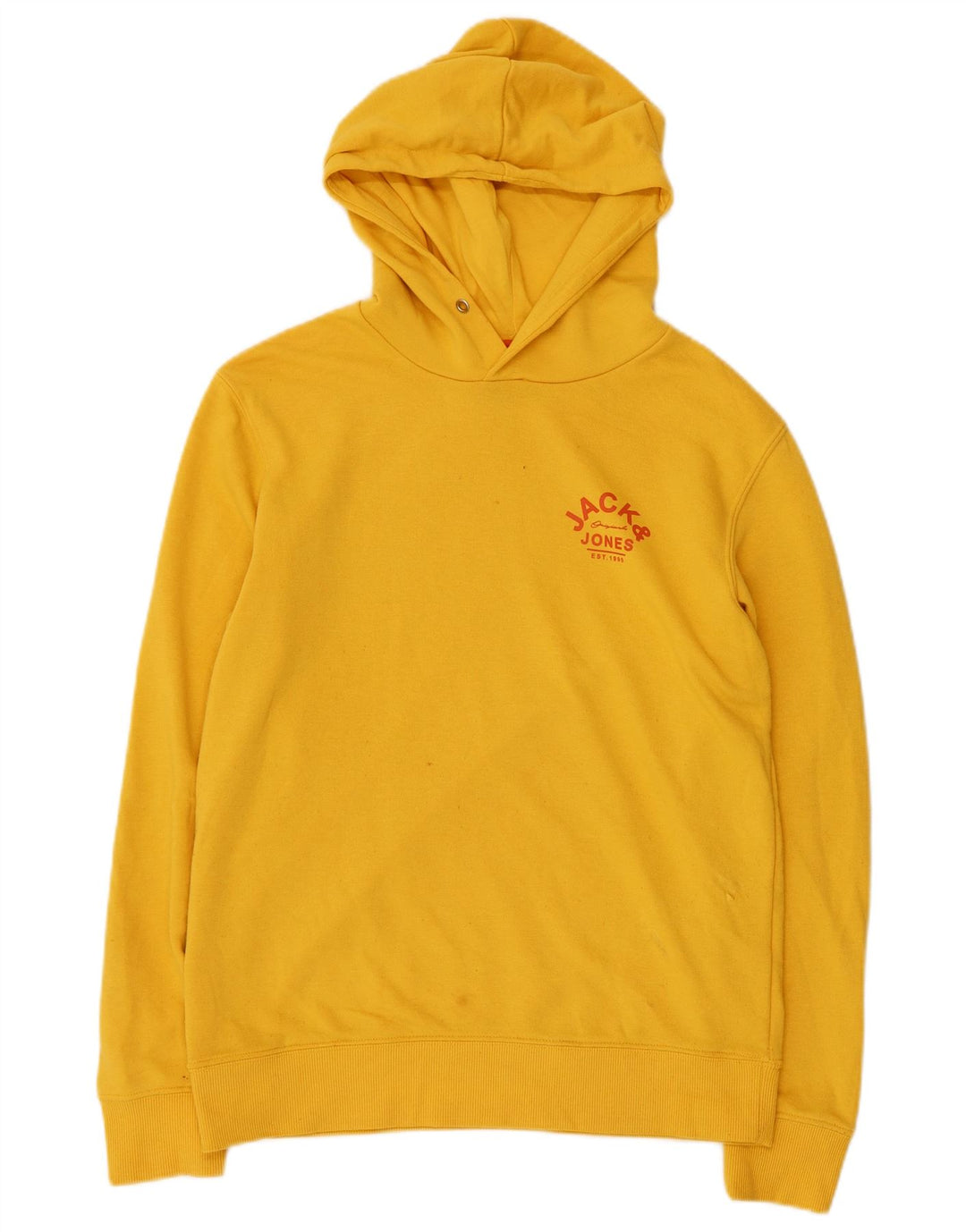 JACK & JONES Herren-Kapuzenpullover, klein, gelb, Polyester