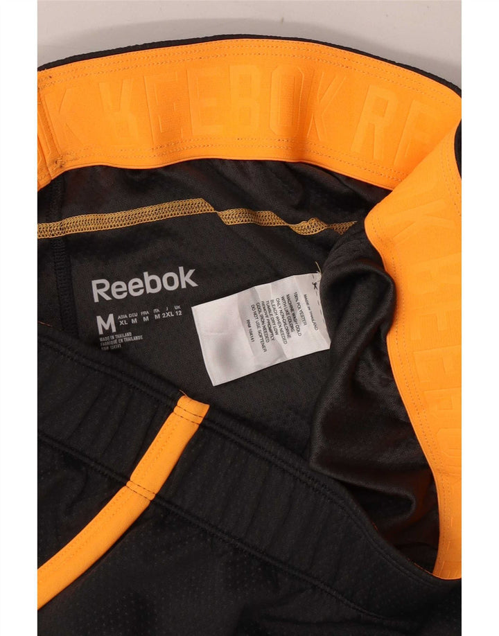 Reebok Damen Sportshorts UK 12 Mittelgraues Polyester