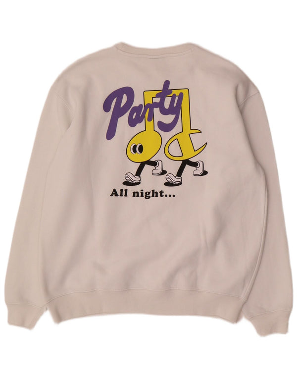 Champion Jungen-Sweatshirt mit Grafik, 15–16 Jahre, 2XL, weiße Baumwolle