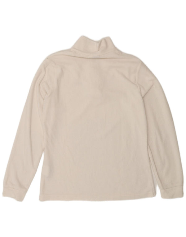 Brugi Damen-Fleecepullover mit Reißverschluss am Hals, UK 14, Mittelweiß, Polyester