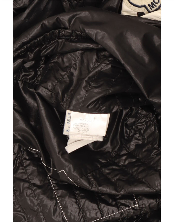 Moncler Damen gepolsterte Jacke Größe 2 Medium Schwarz Polyamid