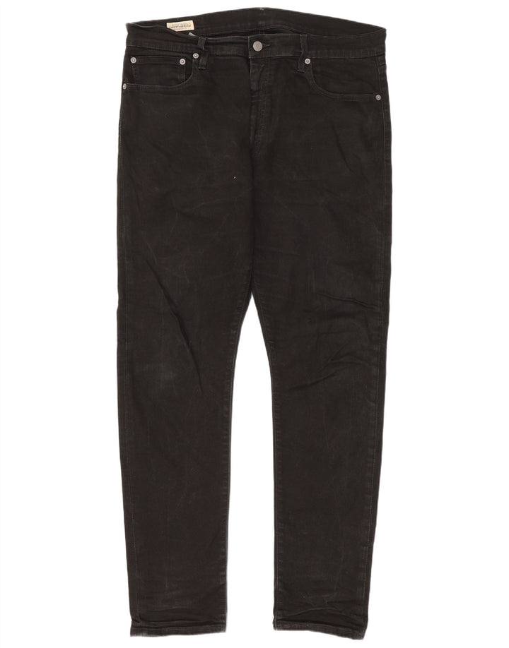 Levi's Herren 512 Tapered Slim Jeans W36 L32 Schwarze Baumwolle