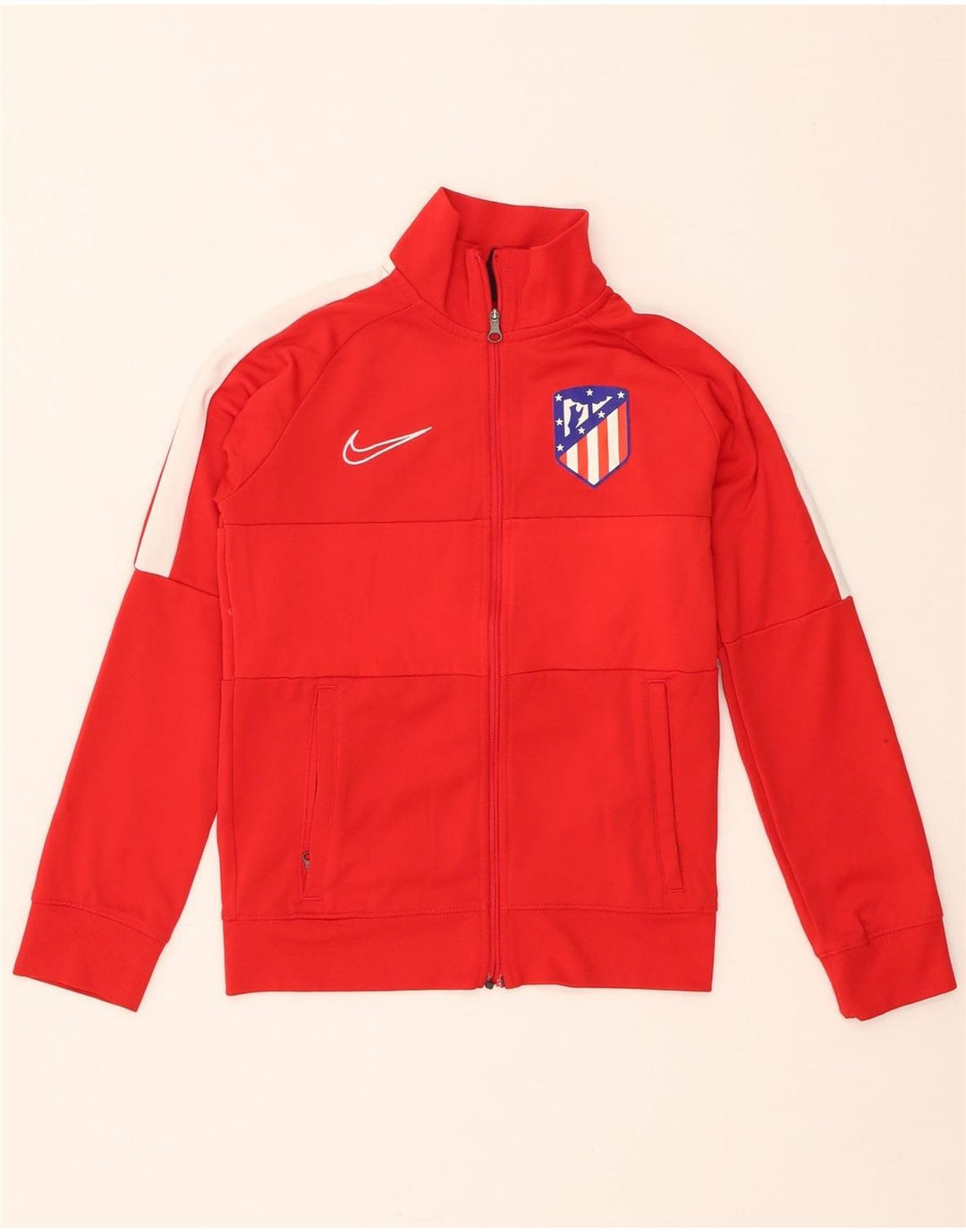 Nike Jungen-Trainingsanzug „Atletico Madrid“, Top-Jacke, 8–9 Jahre, Größe S, Rot