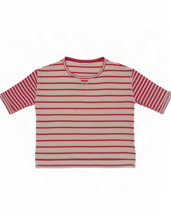 Marks & Spencer Damen T-Shirt Top UK 16 Large Grau gestreift