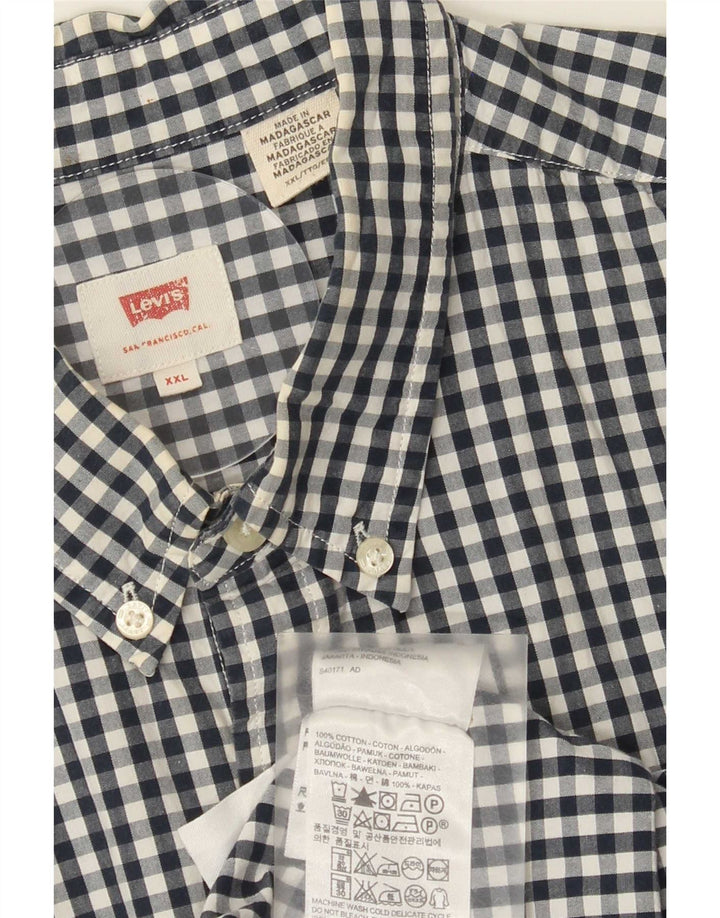 Levi's Herrenhemd 2XL, Marineblau, Gingham-Baumwolle