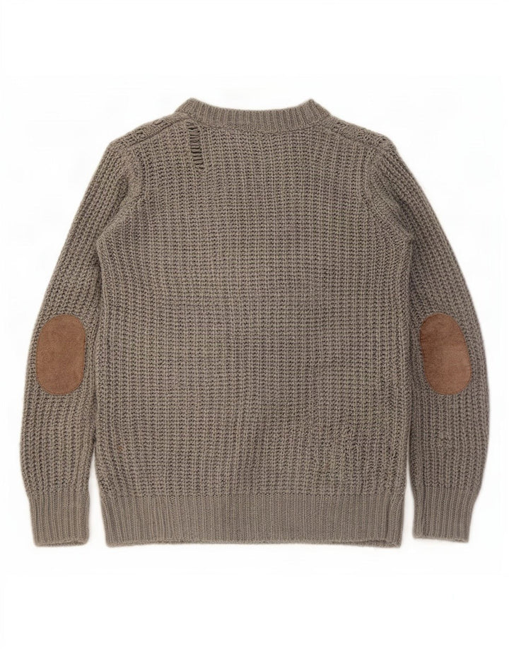 Zara Damen-Cardigan-Pullover UK 10 Small Graues Acryl
