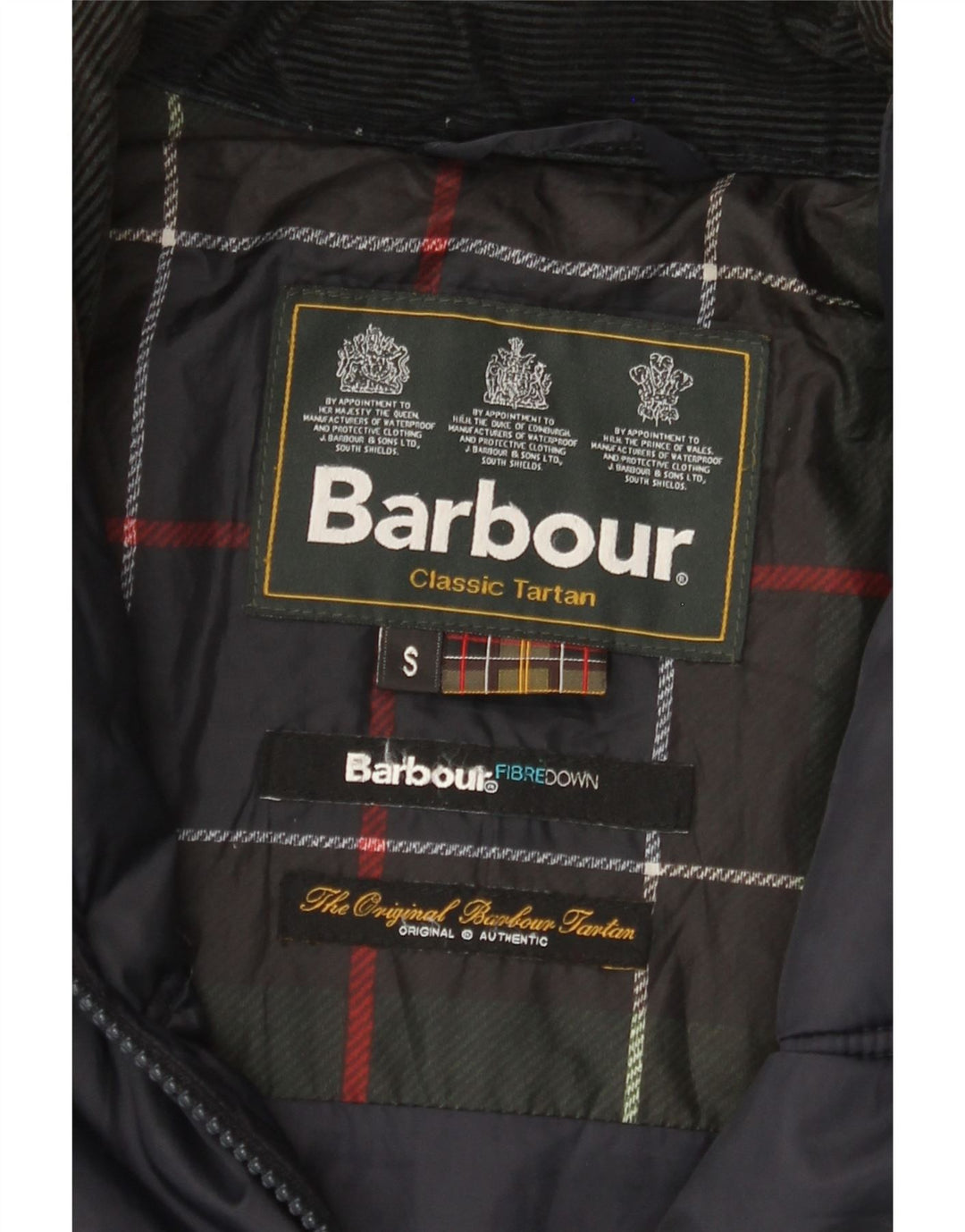 BARBOUR Herren Wattierte Jacke UK 36 Small Marineblau