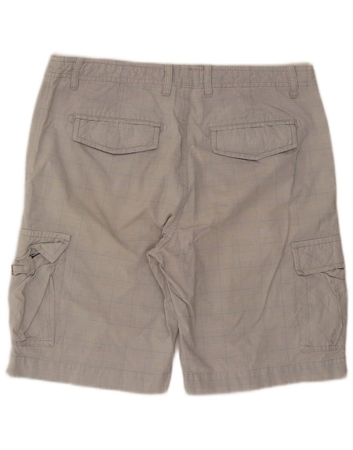Woolrich Herren-Cargo-Shorts W34, groß, grau kariert