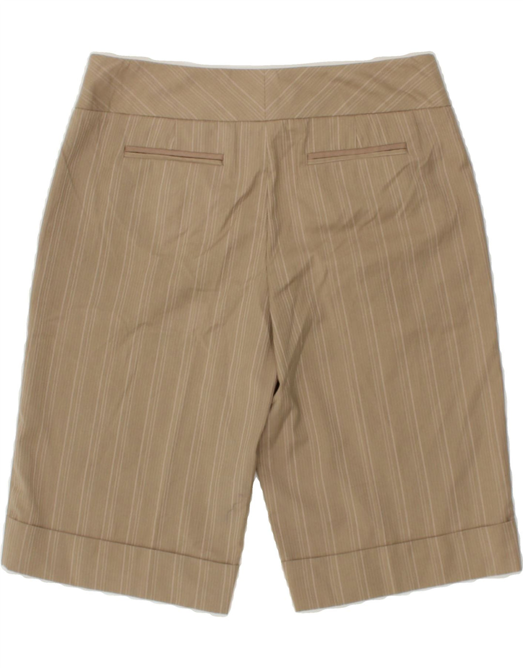 MOSSIMO Womens Stretch Chino Shorts US 6 Medium W30 Beige Striped Vintage Mossimo and Second-Hand Mossimo from Messina Hembry 