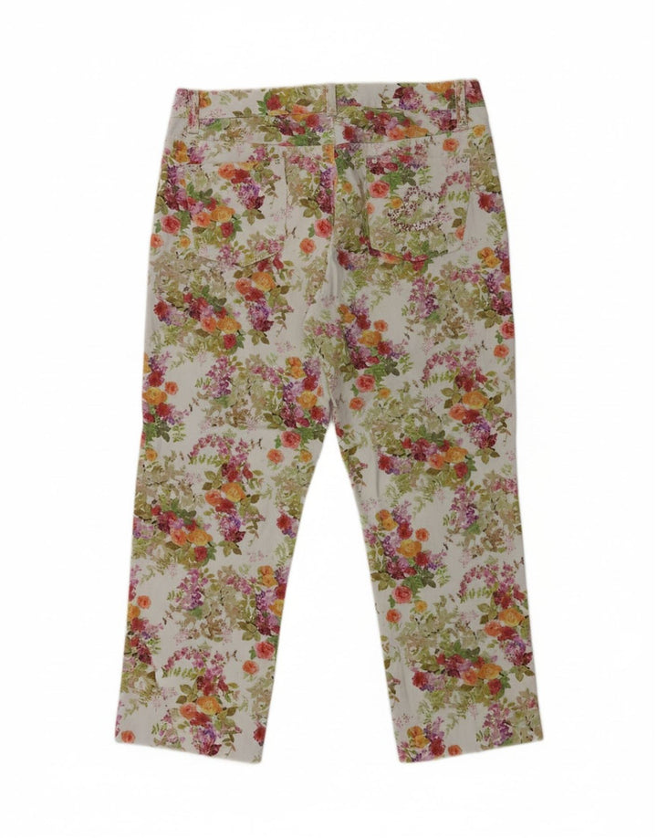 EMMANUEL SCHVILI Womens Cropped Jeans W32 L24 Multicoloured Floral