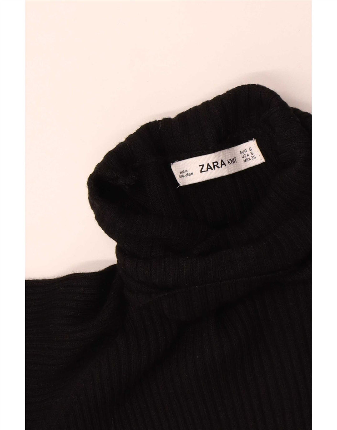 Zara Maxi-Pulloverkleid für Damen, Größe S, Schwarz