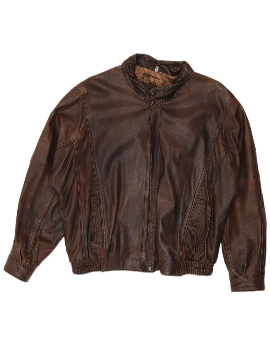 Vintage Herren Lederjacke IT 52 XL Braun