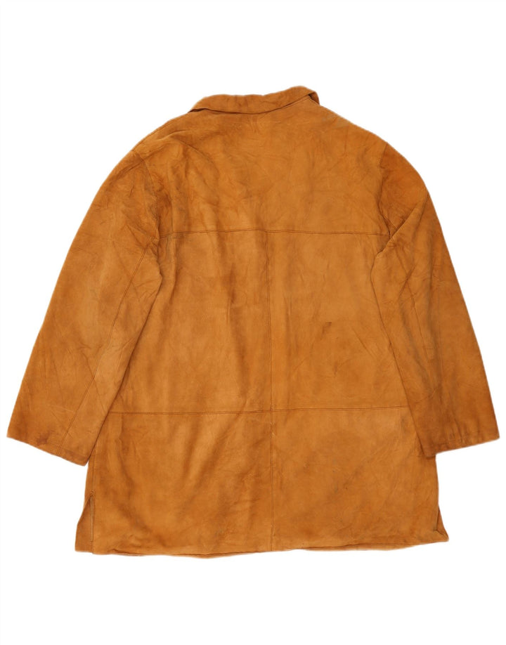 Conbipel Damen Übergroße Wildlederjacke IT 48 XL Braunes Leder