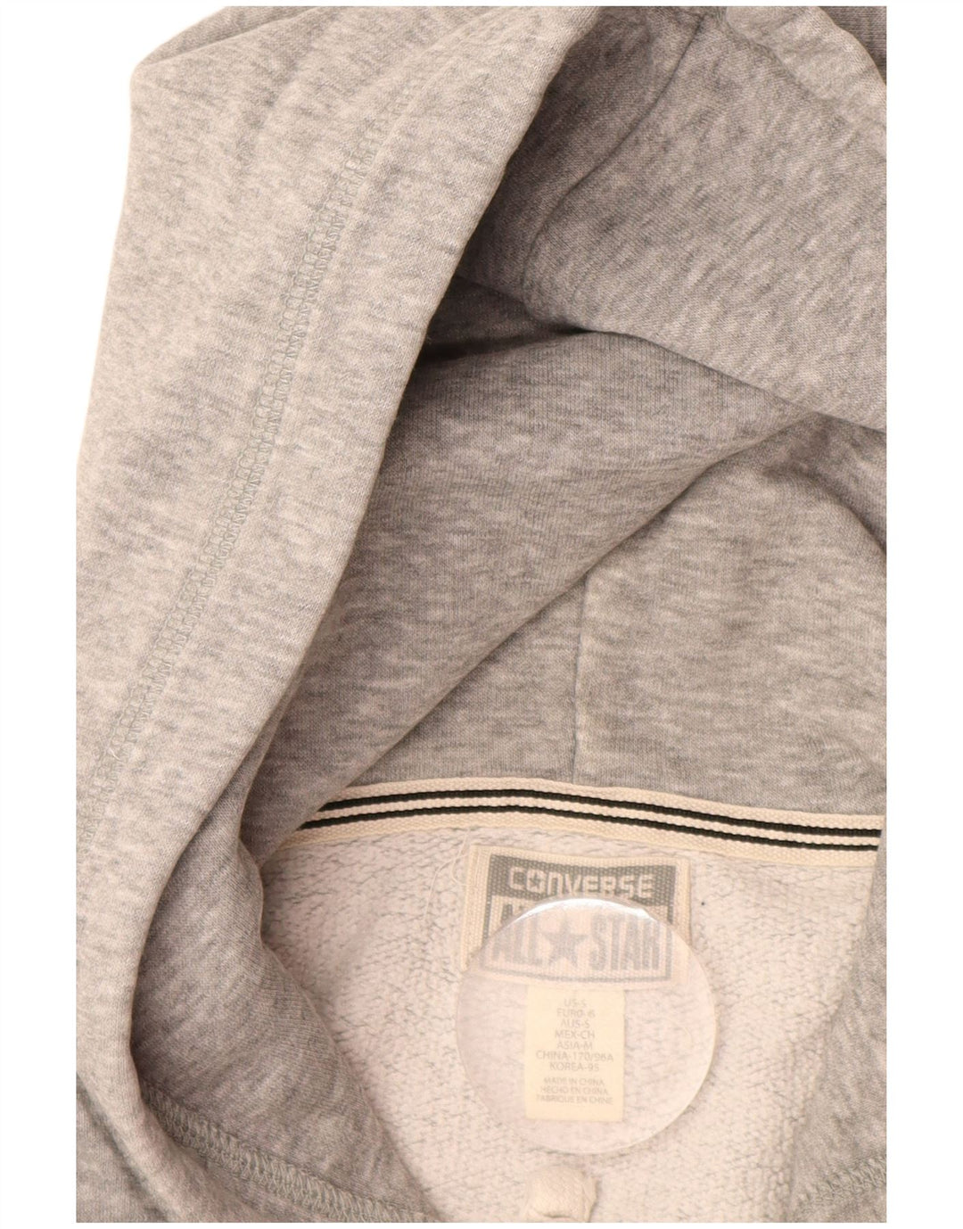 CONVERSE Herren All Star Zip Hoodie Pullover Kleine graue Baumwolle