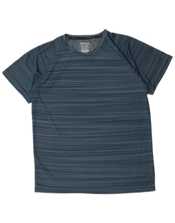 Mountain Warehouse Herren-T-Shirt-Oberteil XL, blau gestreift
