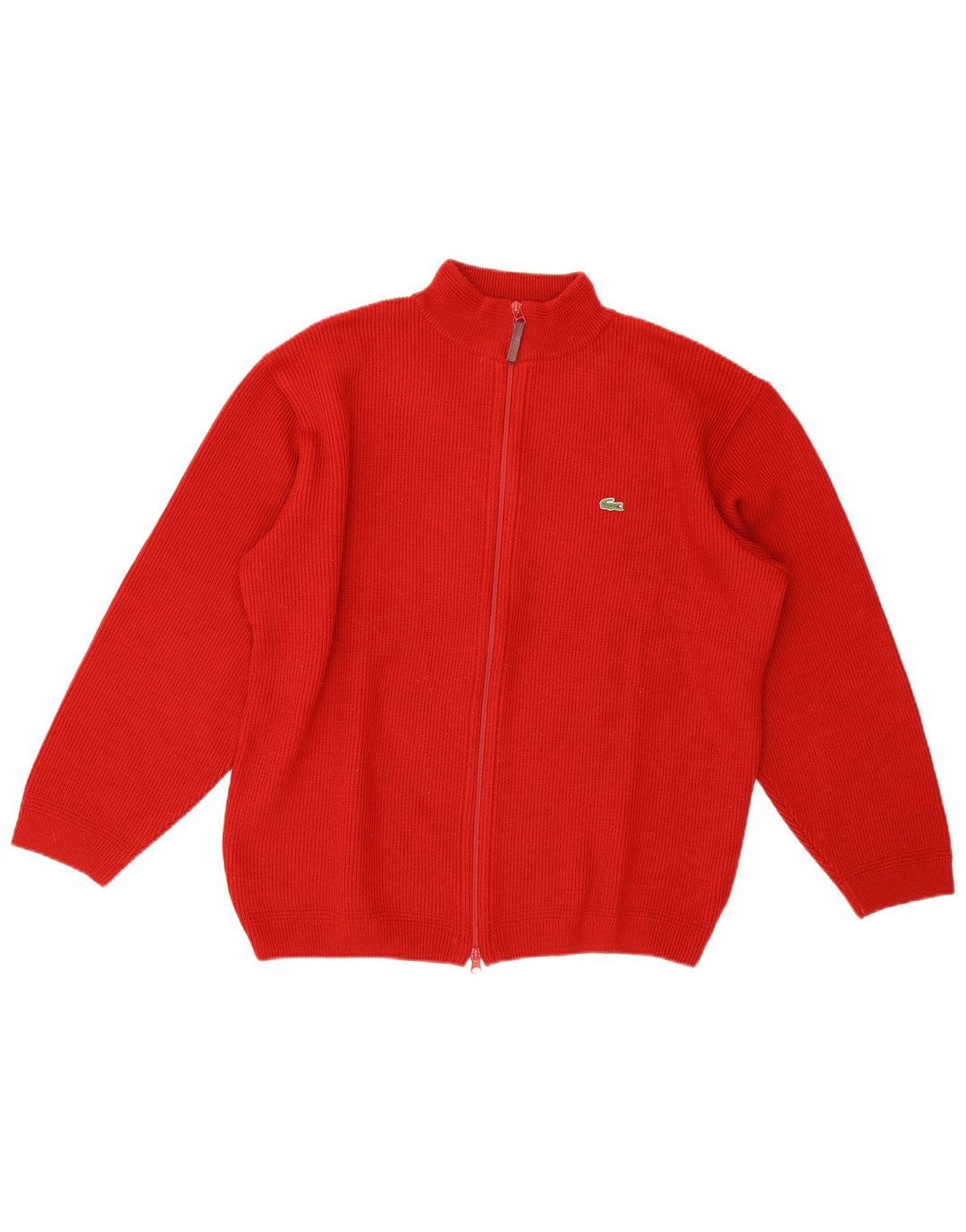 Lacoste Herren Strickjacke Pullover Größe 6 XL Rote Wolle