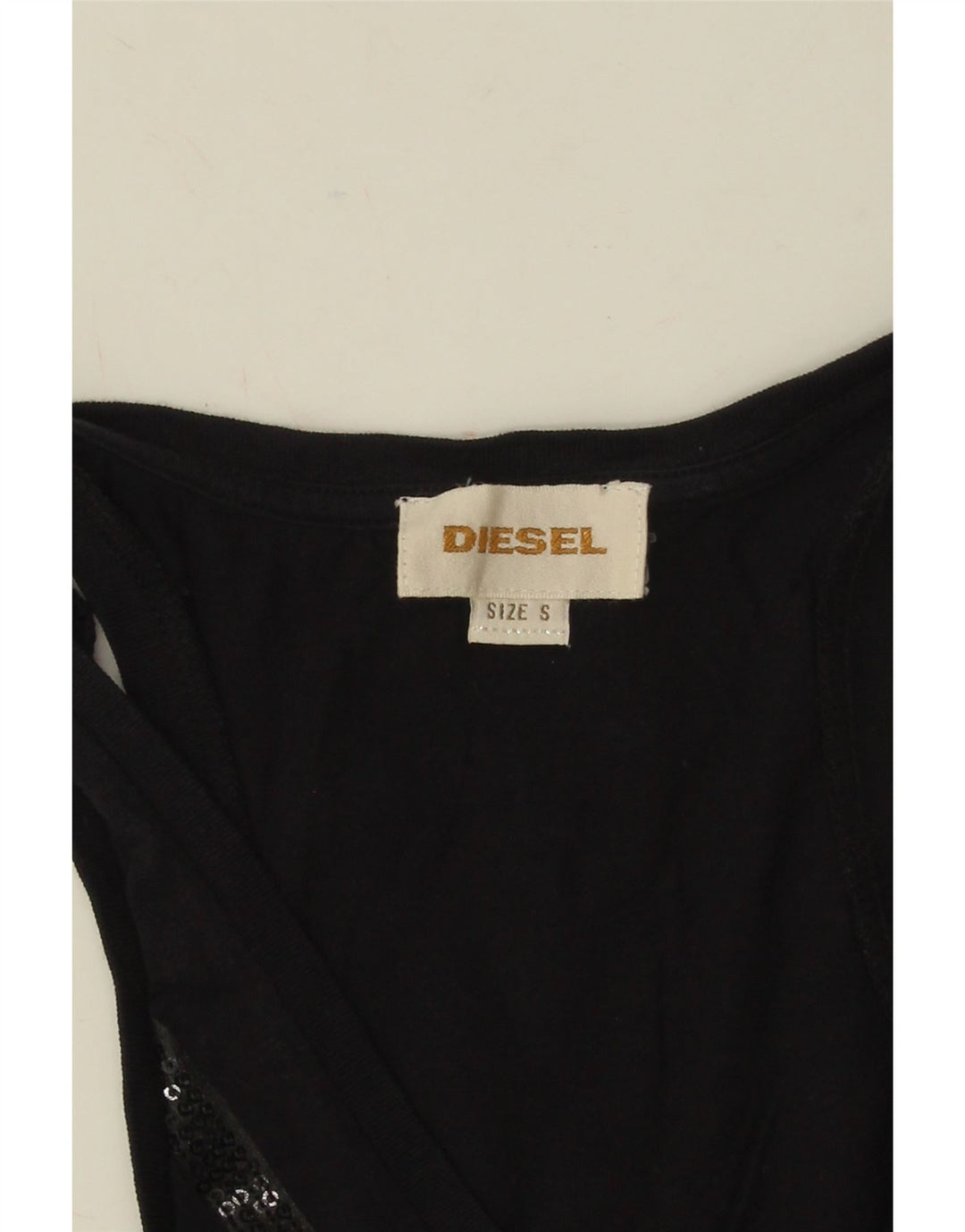 Diesel Damen Weste Top UK 10 Small Schwarz