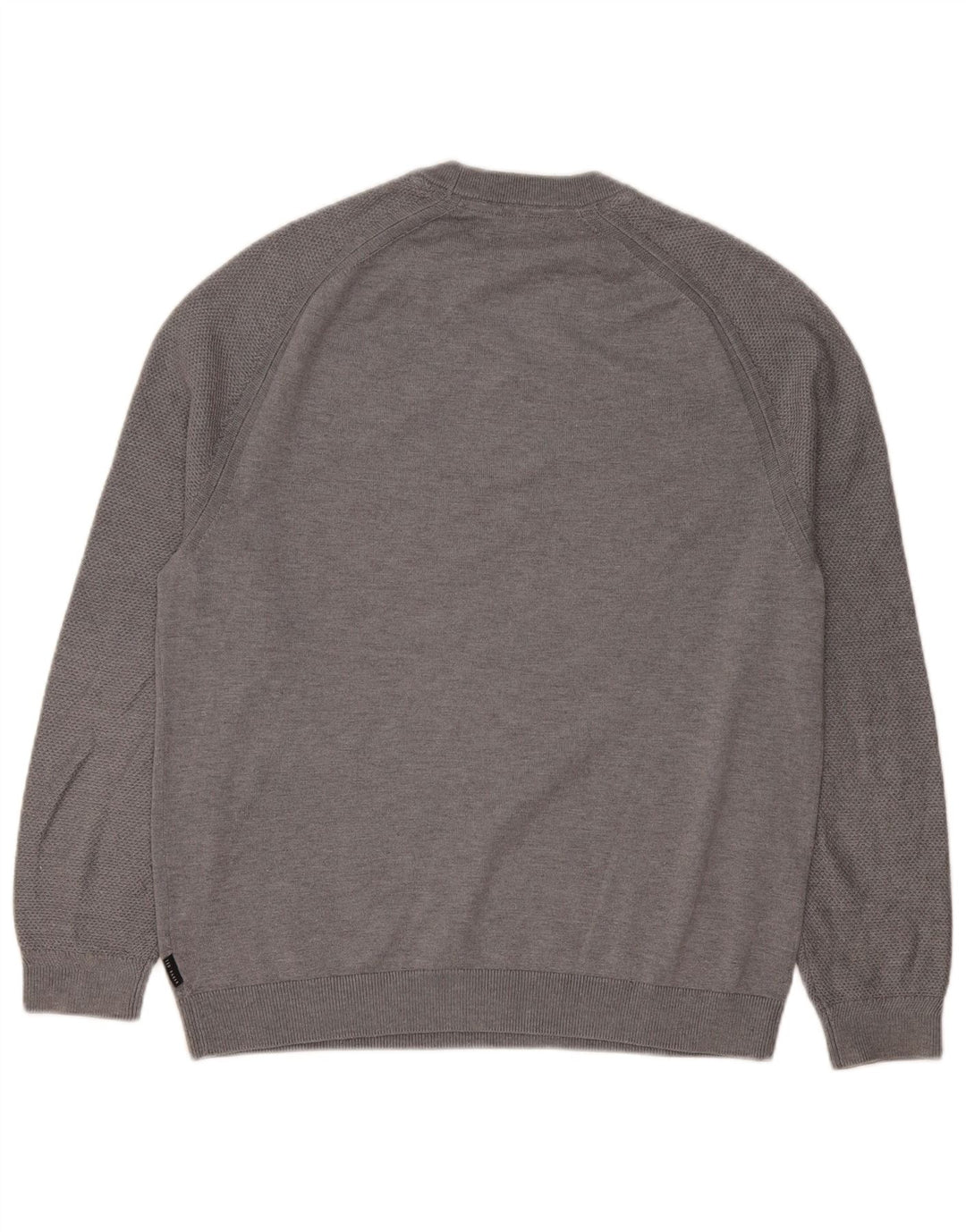 Ted Baker Herren-Pullover mit Rundhalsausschnitt, Größe 4, groß, graues Polyester