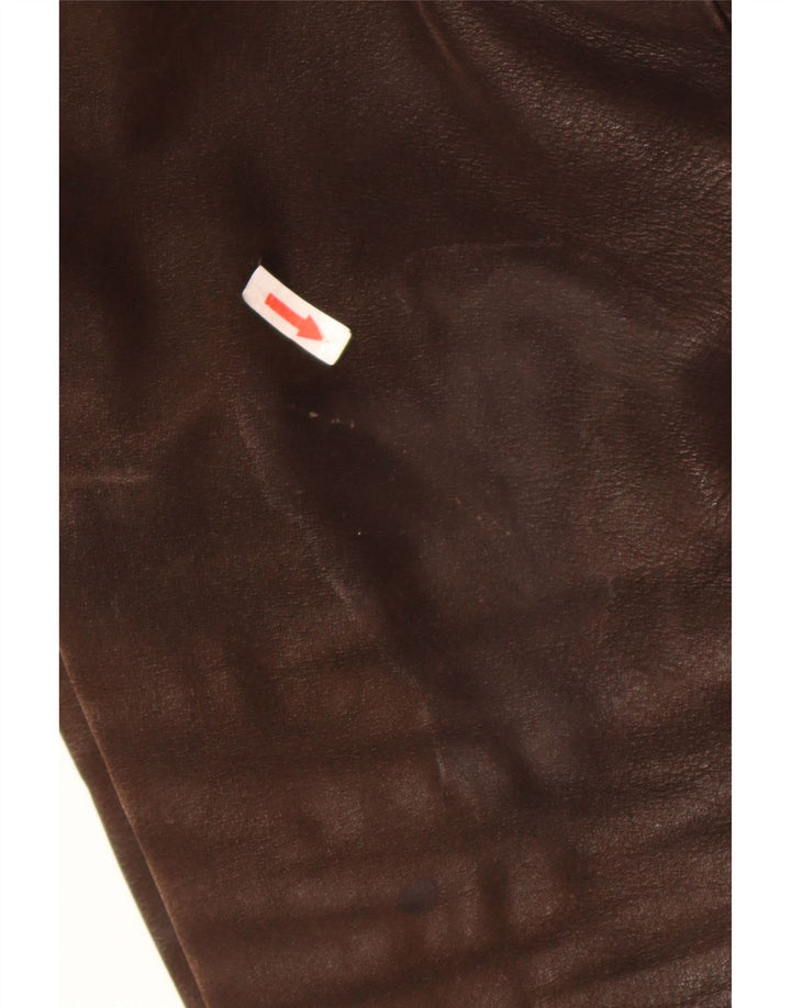 Brixton Damen Leder Bikerjacke UK 18 XL Braunes Leder