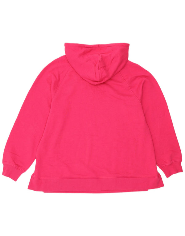 Marks & Spencer Damen Kapuzenpullover UK 14 Large Rosa Baumwolle