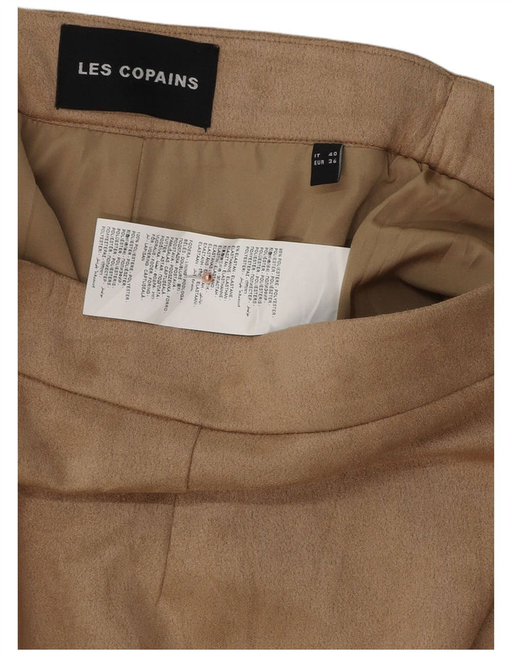 Les Copains Damen Minirock mit niedriger Taille IT 40 Small W30 Beige Polyester