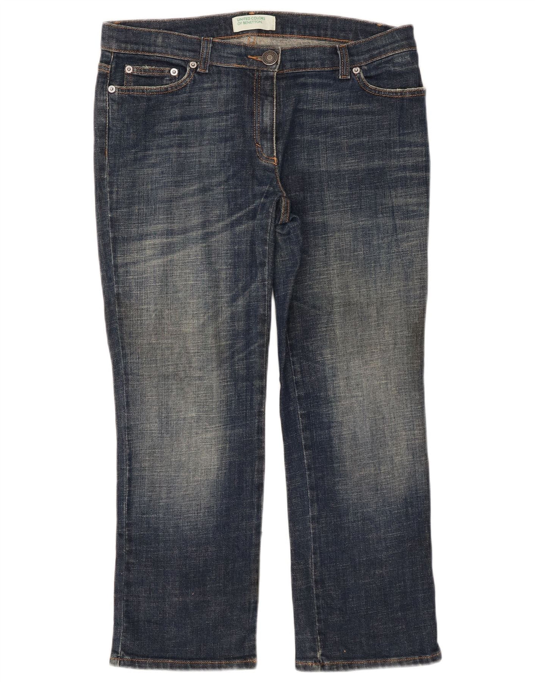 Benetton Damen Kurzjeans W32 L25 Blau